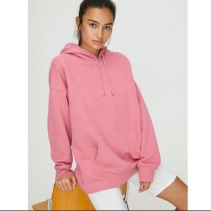 Aritzia Pink Boyfriend Hoodie